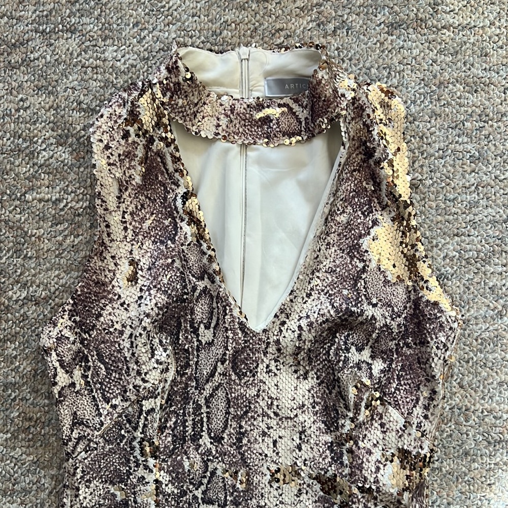 Keyhole sequin dress python - Picture 2 of 4